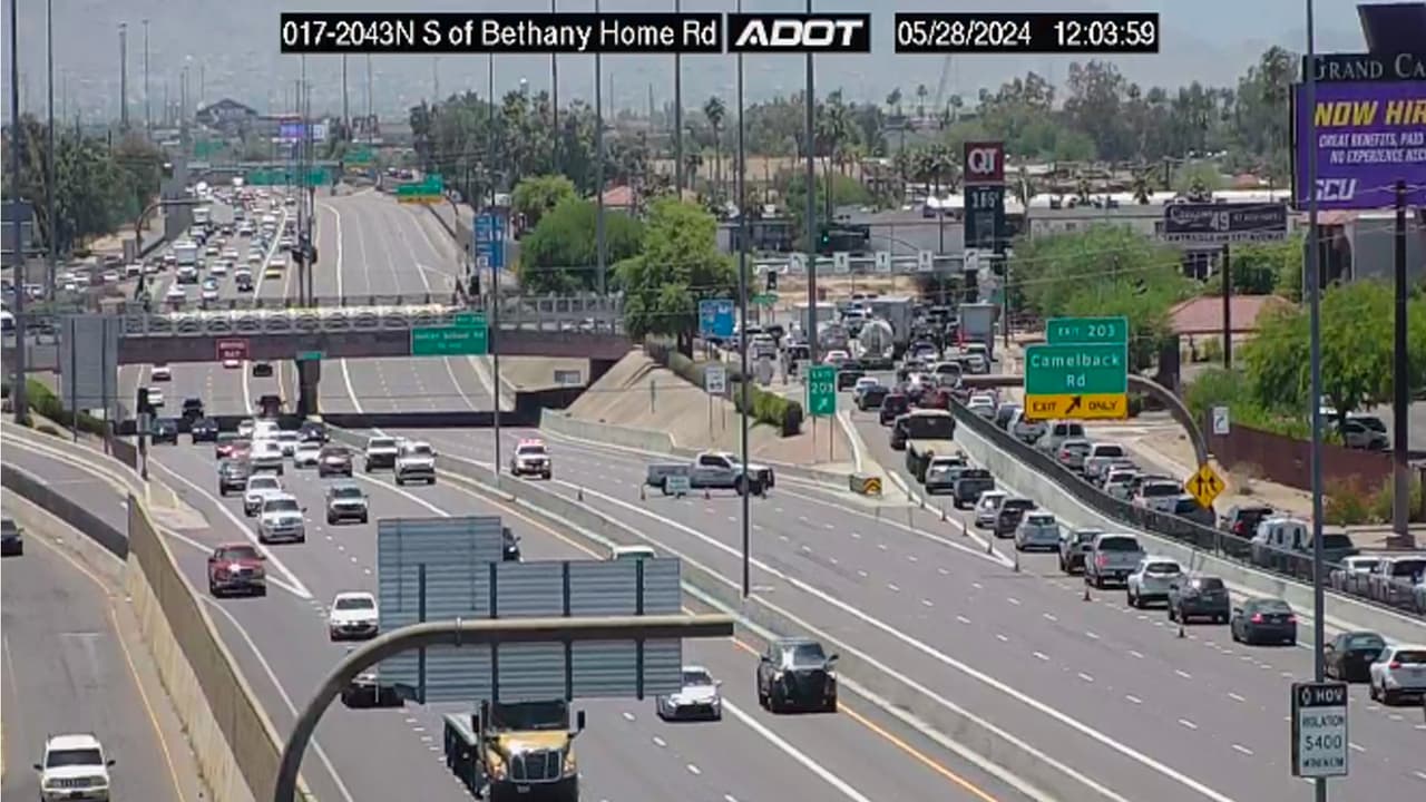 Mujer intenta saltar desde paso elevado sobre la Interestatal 17 y provoca cierre de autopista