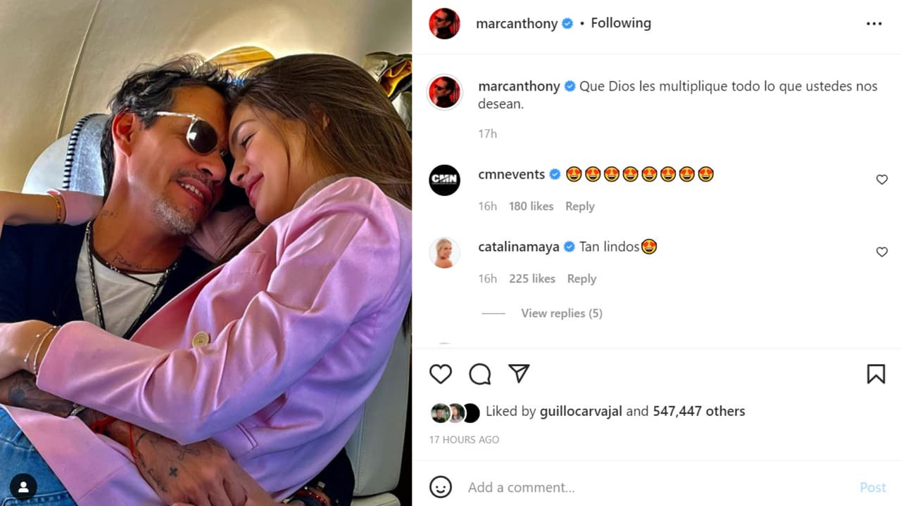 Para algunos, con esta foto Marc Anthony estaría confirmando su romance con Nadia Ferreira.