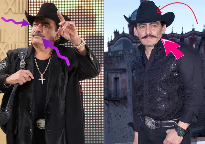 ¿Ya te fijaste? Incluso le pusieron lentes de contacto de color verde para hacer más obvio el parecido entre los dos.