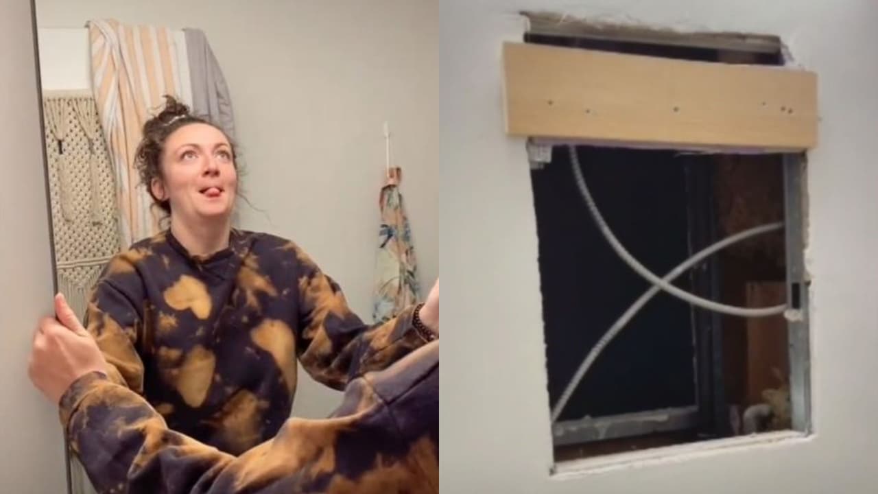 La historia de esta mujer se volvió viral tras descubrir un apartamento entero detrás del espejo de su baño