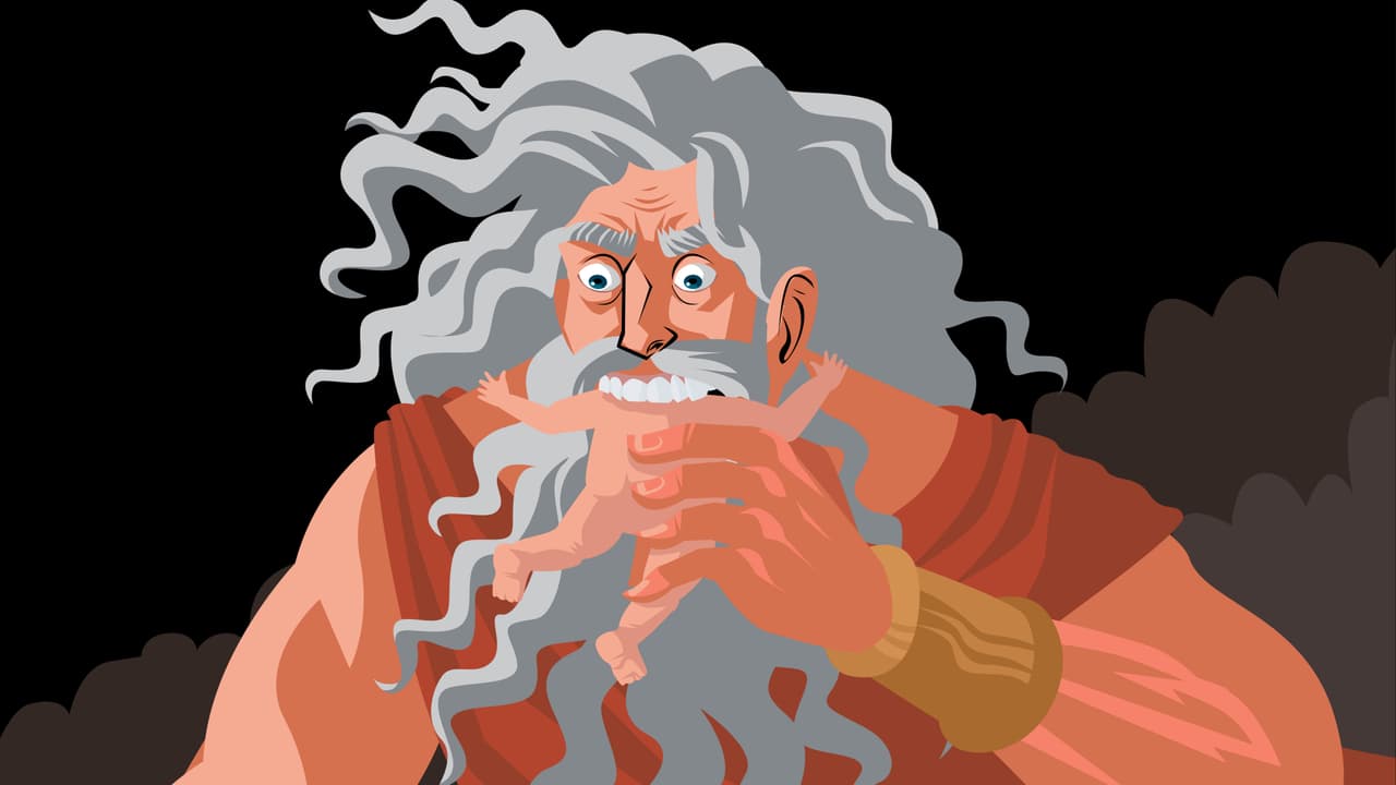 Saturno tiene que ver con la mitología con Cronos, que devoraba a sus hijos, pero también se relaciona con el tiempo, que también todo lo devora.
<br>