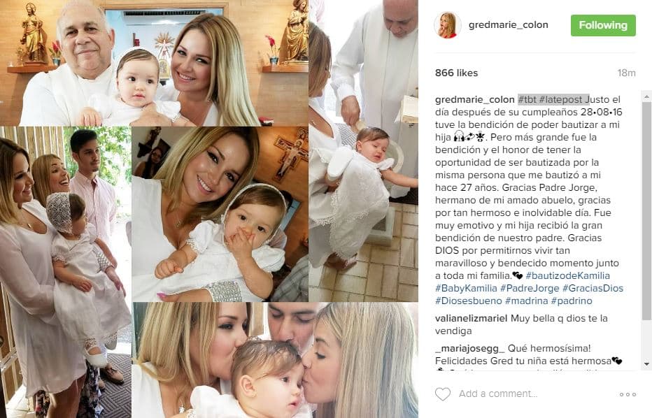 Publicación de Gredmarie Colón en Instagram