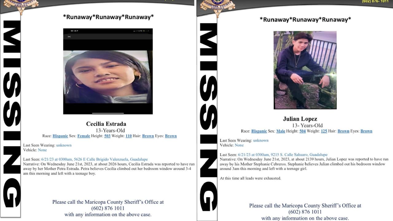 Buscan a dos adolescentes hispanos que huyeron de casa en Arizona