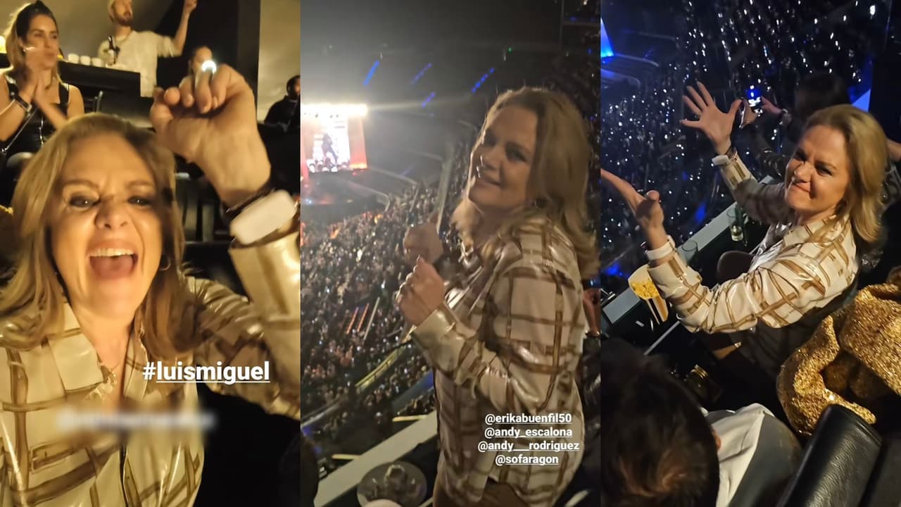 Erika Buenfil disfrutó del concierto de Luis Miguel en la Ciudad de México.