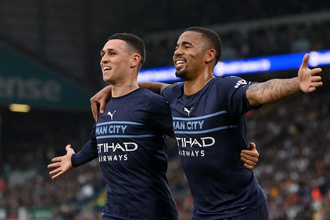 Manchester City goleó 0-4 a Leeds con goles de Rodri, Nathan Aké, Gabriel Jesus y Fernandinho en la Jornada 35.