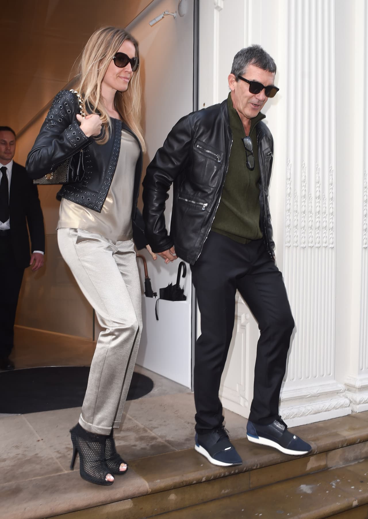 El español y su amorcito conocieron la nueva línea de ropa de Victoria Beckham en Londres.