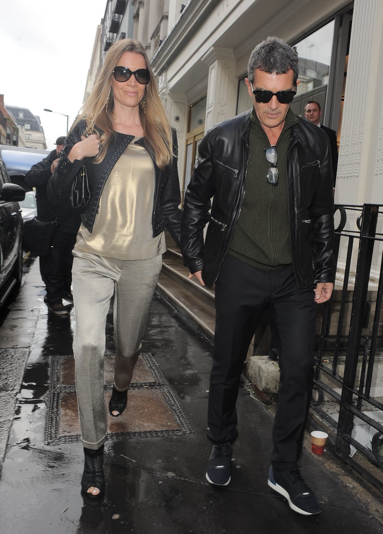 El español y su amorcito conocieron la nueva línea de ropa de Victoria Beckham en Londres.