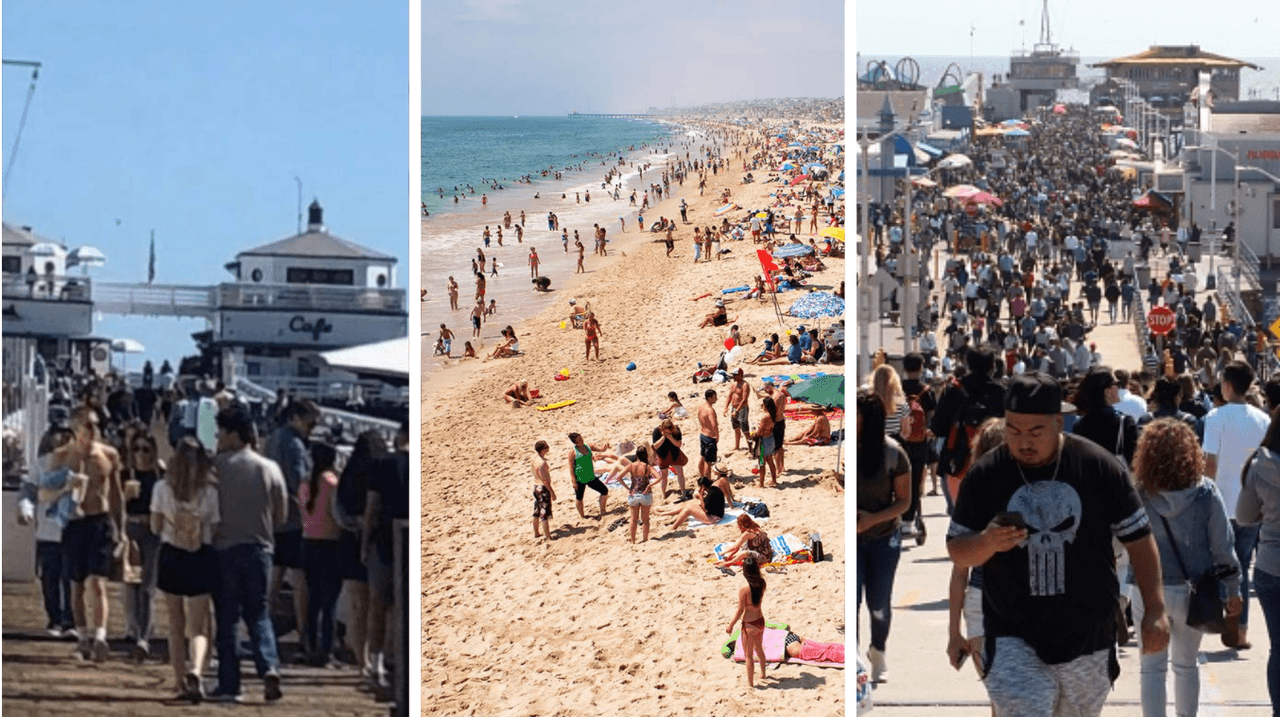 Así lucen estas playas de California luego de que las cerraran para frenar propagación del coronavirus