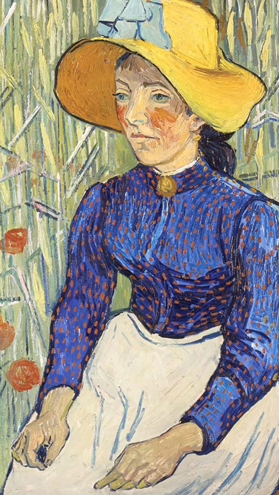 Otra de las reconocidas obras que podrás observar. "Portrait of a Peasant Girl in a Straw Hat", año 1890. Óleo sobre lienzo. Colección Privada.