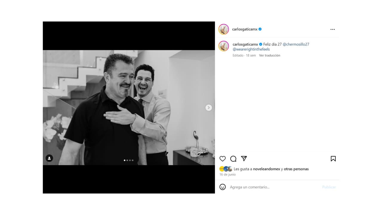 Carlos Gatica es hijo del exfutbolista Carlos Hermosillo.