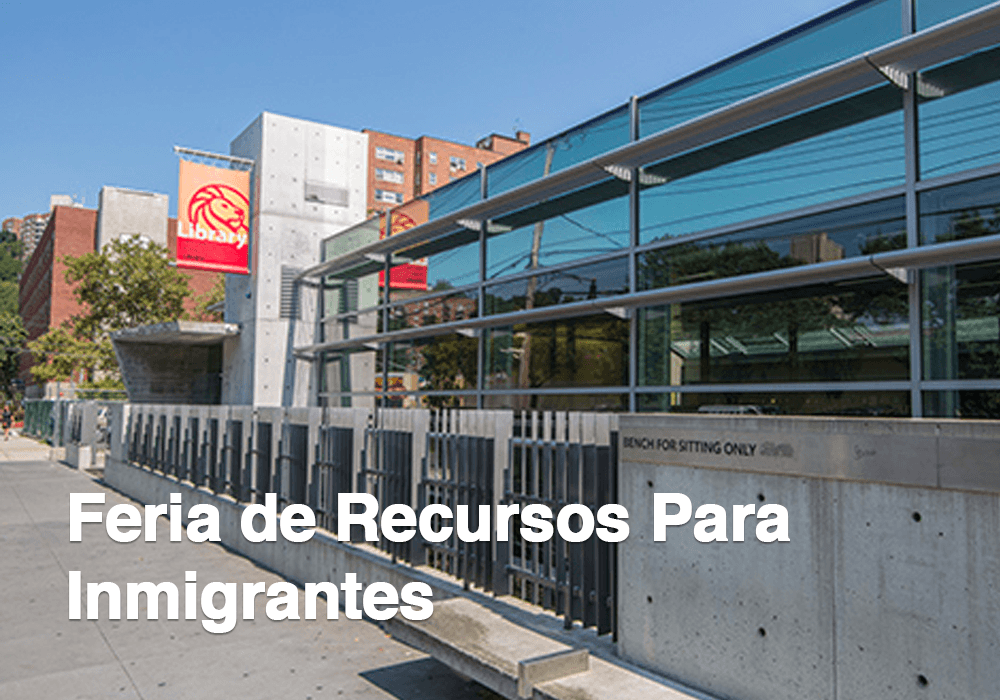 <b>Feria de Recursos para Inmigrantes en Kingsbridge</b>
<br>Se invita a todos a una sesión de una hora de eServices donde un bibliotecario estará repasando todas las maneras en que uno puede usar el sitio web de la biblioteca para encontrar recursos útiles para los inmigrantes y materiales en español, incluyendo consejos sobre cómo estudiar para el examen de ciudadanía.
<br>
<br>
<i>Lunes, 22 de Abril @ 1 p.m.</i>
<br>
<i>Kingsbridge Library</i>
<br>