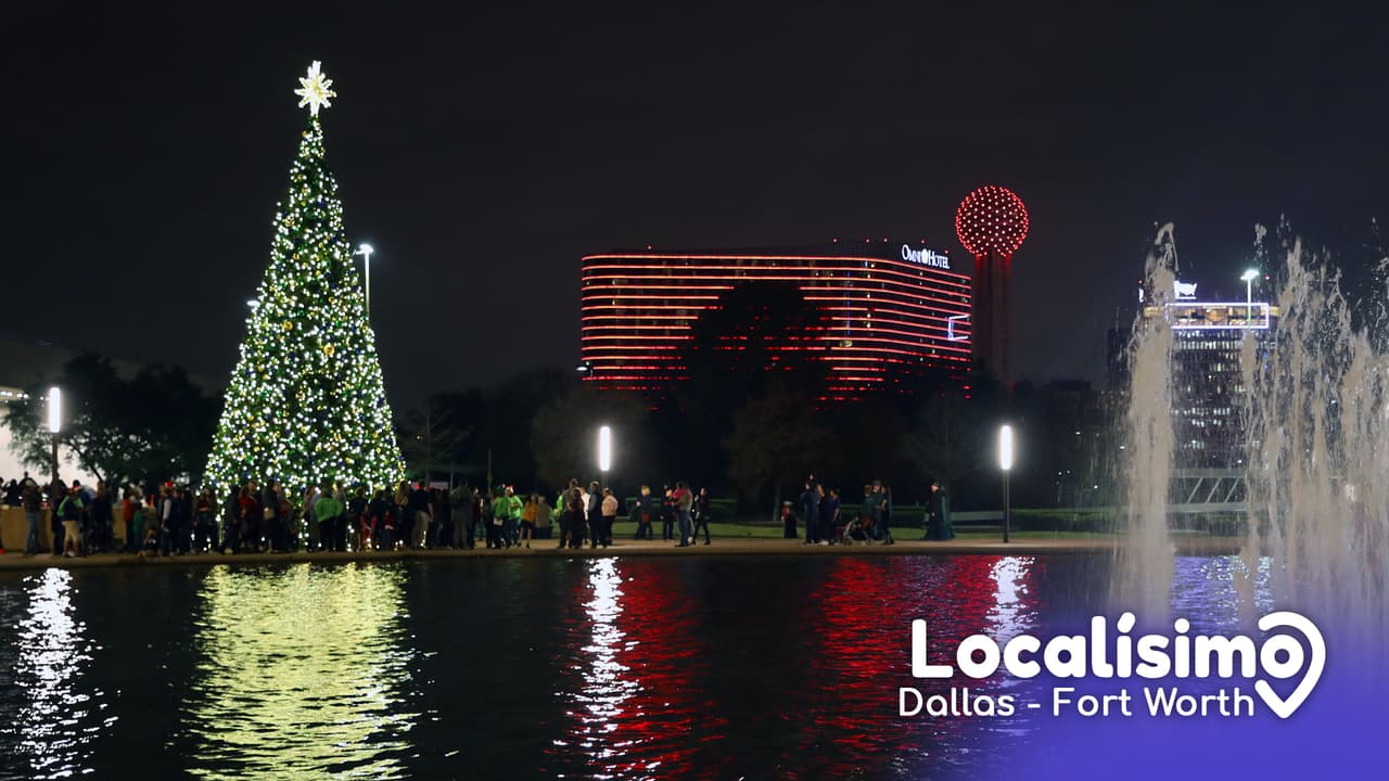 Con música en español, bailes y fuegos artificiales, la ciudad de Dallas encenderá su árbol de Navidad 