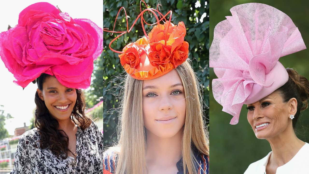 Los sombreros son una de las grandes curiosidades que se vieron en la primera jornada del Royal Ascot, el tradicional encuentro de hípica en Londres.