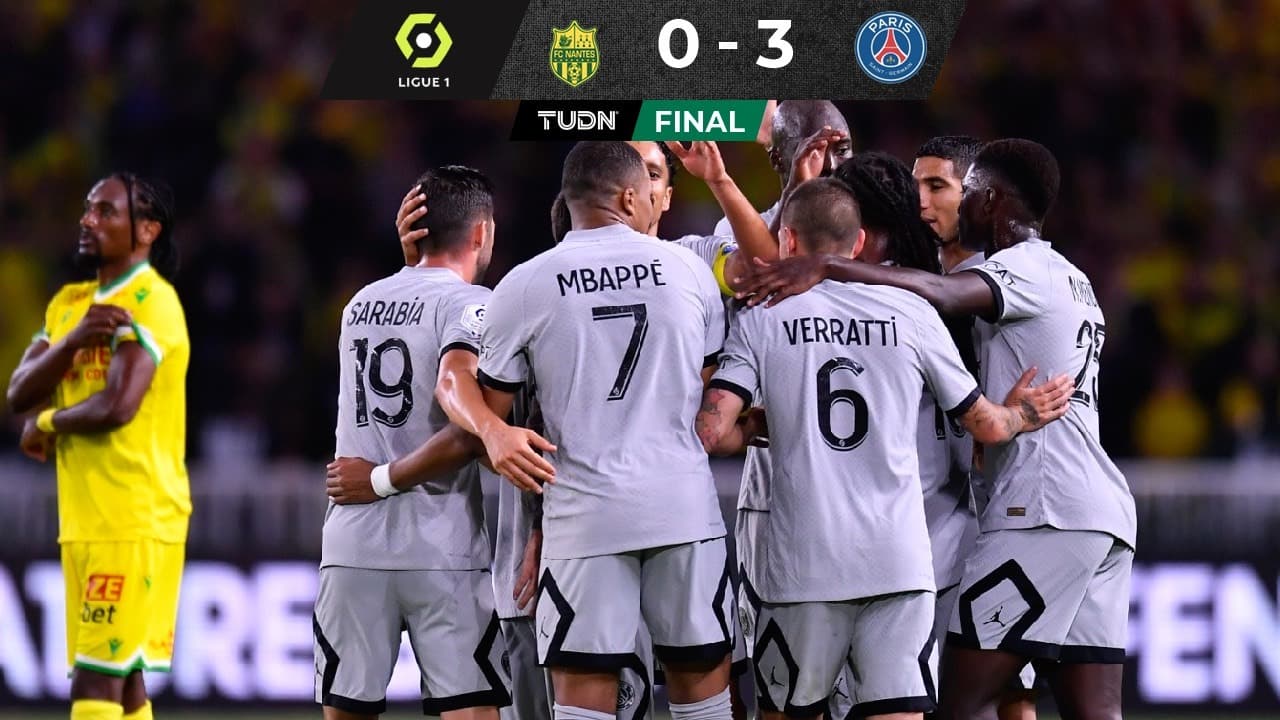Kylian Mbappé y Lionel Messi brillan en la goleada del PSG al Nantes