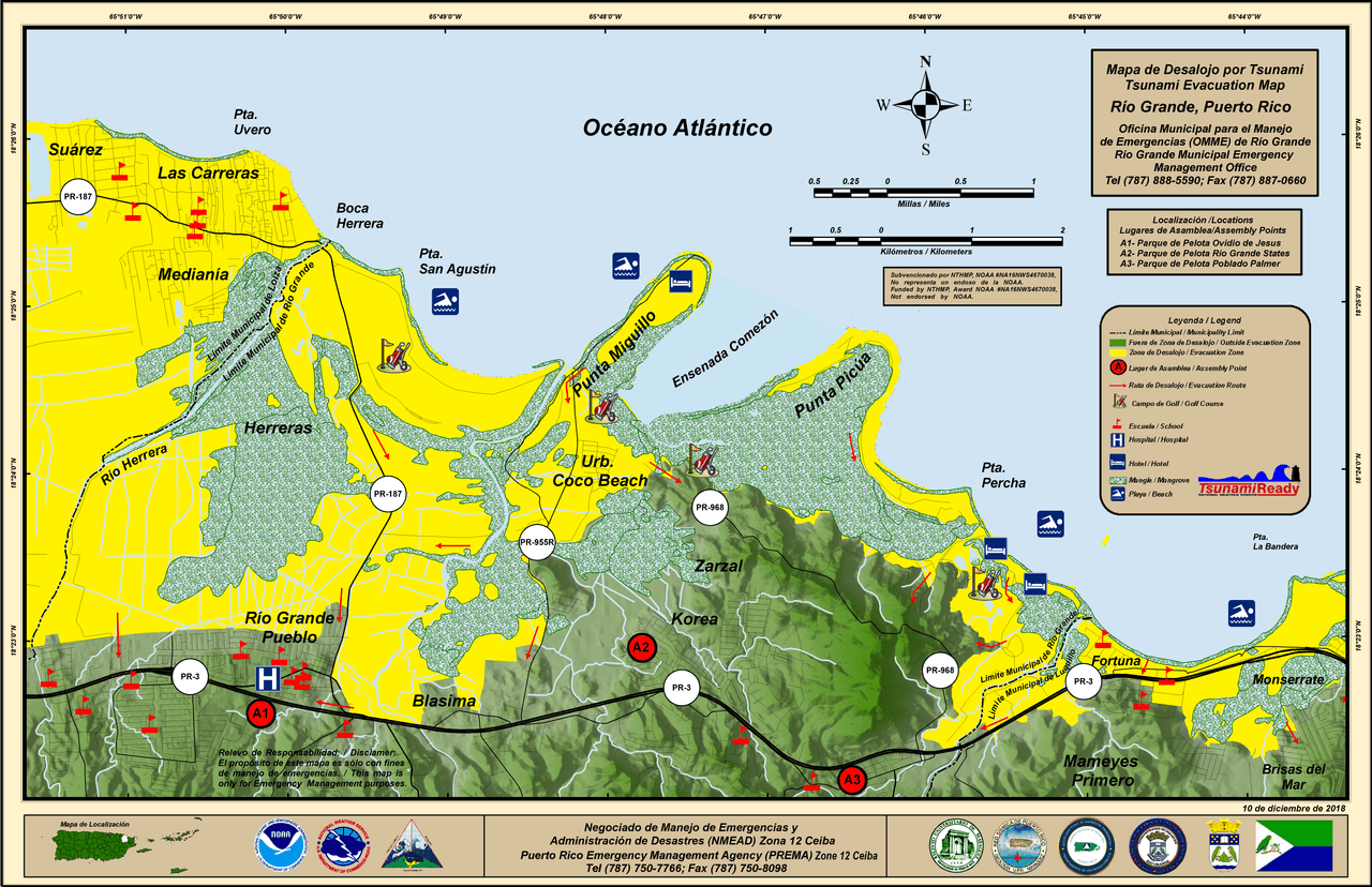 Mapa de desalojo de Rio Grande