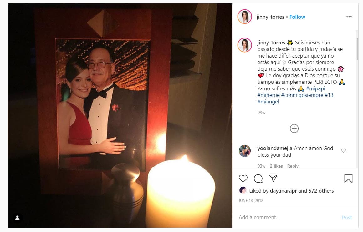 Cada año la escritora recuerda a su padre en Instagram en esta fecha tan especial, dedicándole mensajes.
<br>