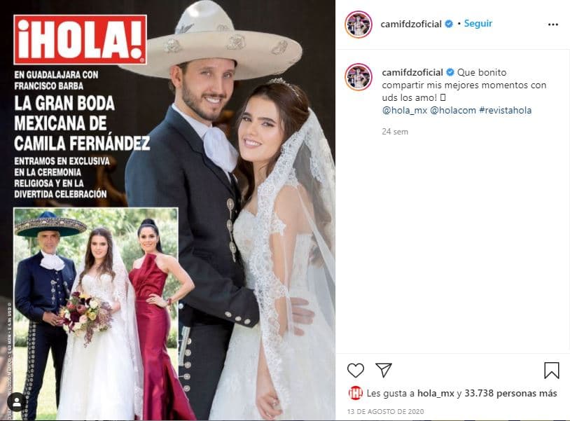 La pareja fue criticada en redes sociales por haber realizado la ceremonia en un momento en que el riesgo sanitario aún era alto. Sin embargo, los invitados tomaron las medidas de prevención necesarias: la mayoría portó cubrebocas, incluso Alejandro Fernández.