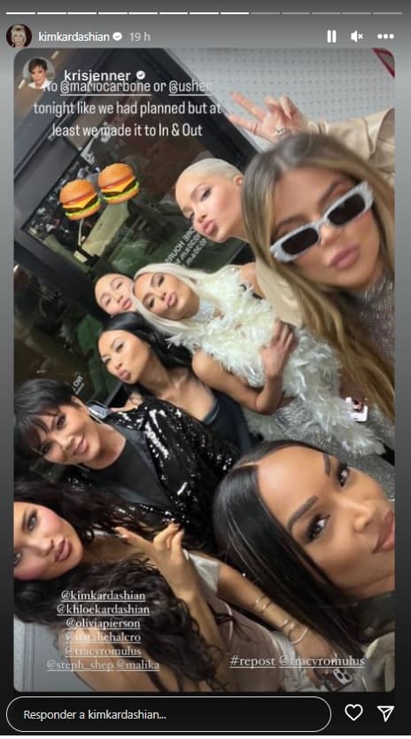 El sábado, ella y su comitiva se dirigían de Los Ángeles a Las Vegas, pero no pudieron llegar a su destino, por lo que tuvieron que improvisar y pasaron de la que sería una noche glamorosa a una salida típica a un restaurante de comida rápida.