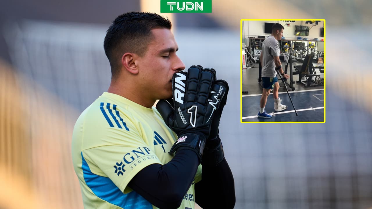 Luis Ángel Malagón da sus primeros pasos tras romperse el tendón 