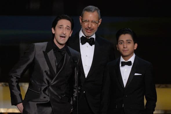De 'The Grand Budapest Hotel', Adrien Brody, Jeff Goldblum y Tony Revolori.