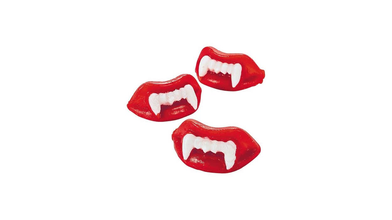 5.) Although these fangs make you look like a blood-sucking vampire, they're not really that edible.