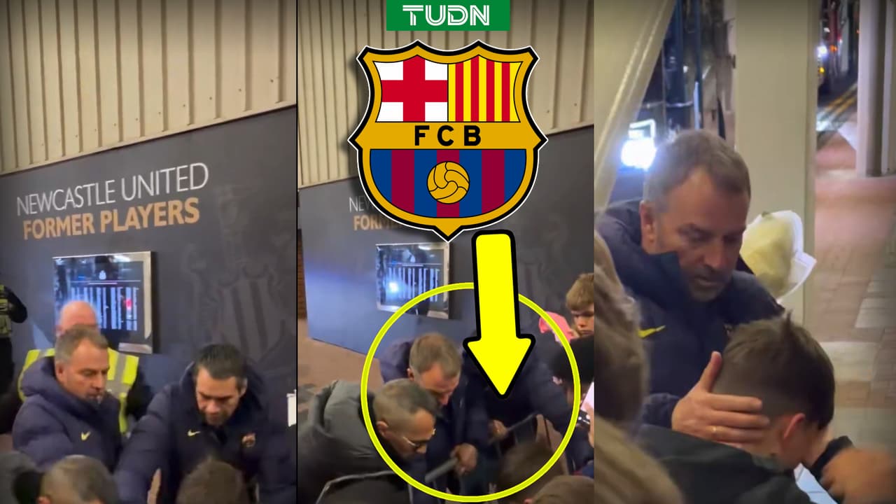 El gesto humano de Flick con un niño a la salida de St James' Park