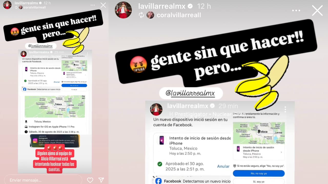 Coral, la hermana de Alicia Villarreal, reaccionó así al presunto intento de ataque cibernético.