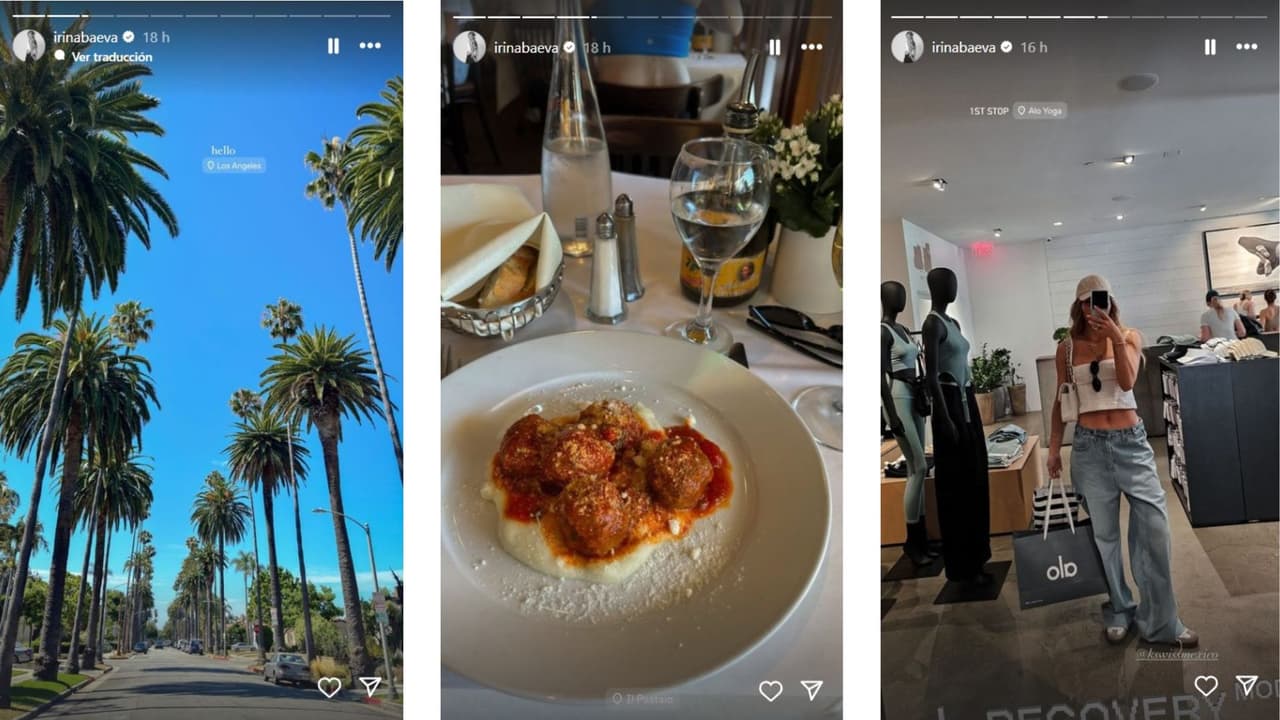 Irina Baeva se presumió disfrutando de Los Ángeles, California.