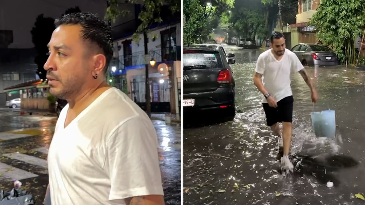 Actor de Teresa que fue criticado por usar tenis pirata es víctima de las inundaciones: las imágenes 