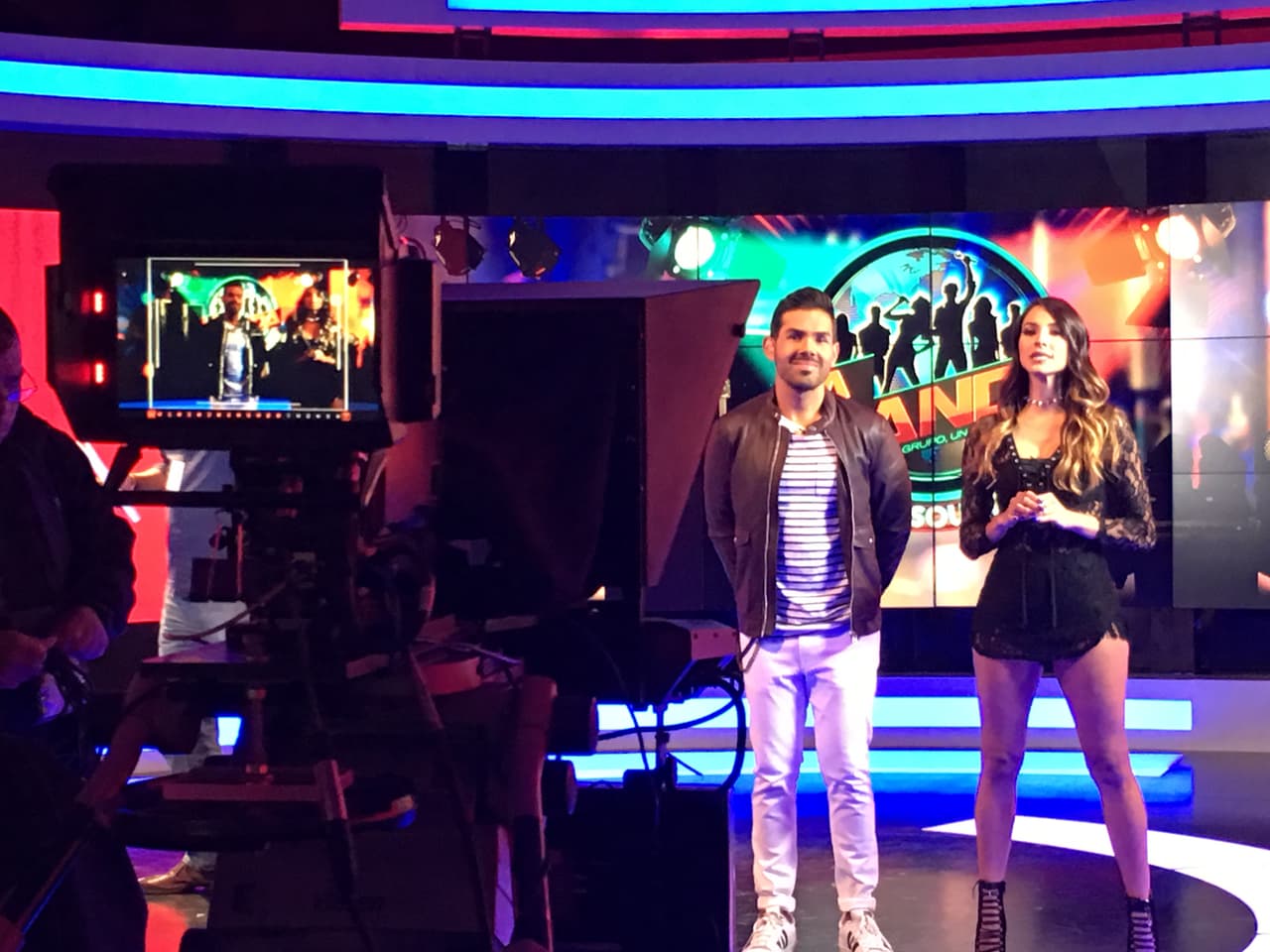 Patricia y José compartieron con los exparticipantes de la primera edición de La Banda, Joshua, Jaime y Sebastián, entre otros invitados en la primera grabación del programa.