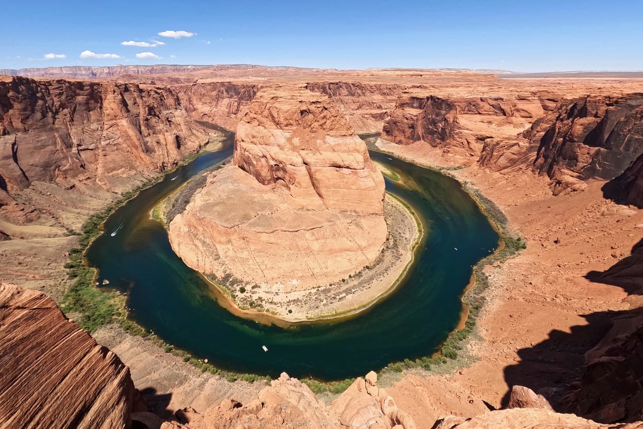 El río Colorado en Horseshoe Bend, en el parte nacional Glen Canyon, en Arizona.
