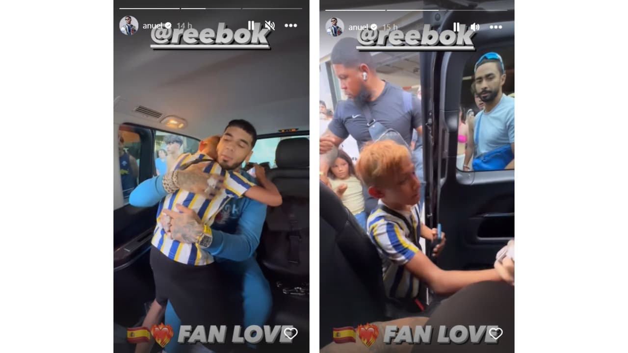 Anuel AA tuvo un gesto con un seguidor.