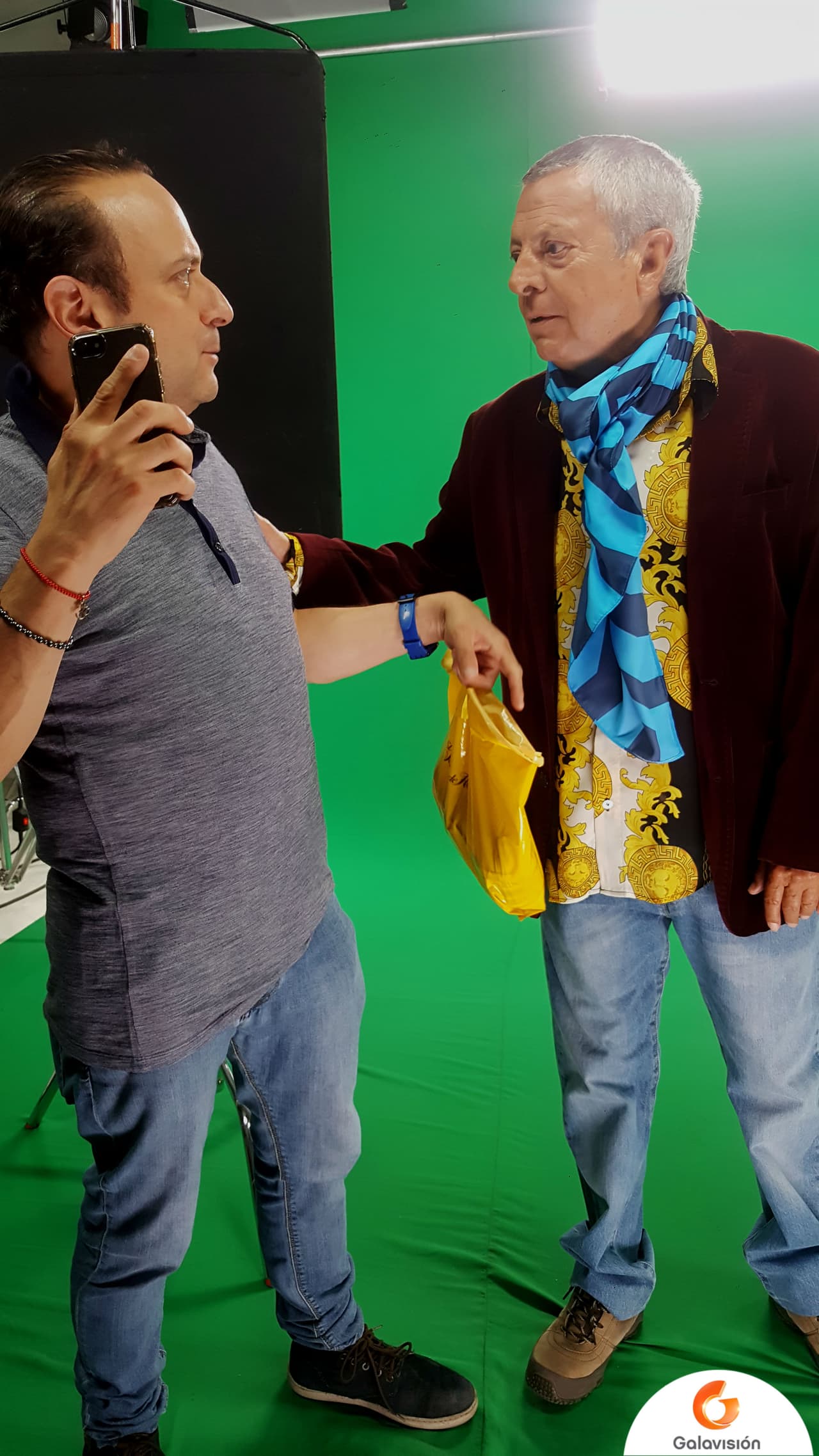 Frankie y Germán tuvieron un pequeño encuentro en el set.