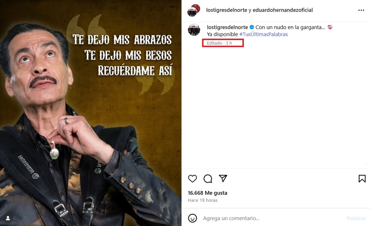 Los Tigres del Norte ocasionaron confusión debido a este 'post'.