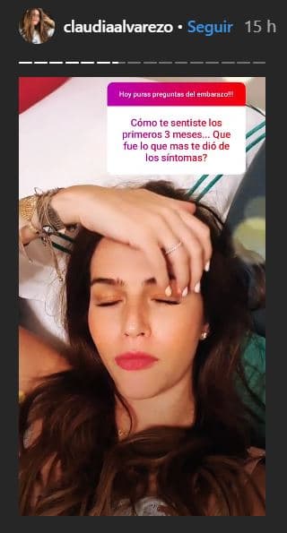 "Luego, náuseas, vómitos, cañones hasta los cuatro meses y medio. Y ahorita, ya estoy disfrutando (el embarazo)", agregó. 
<br>