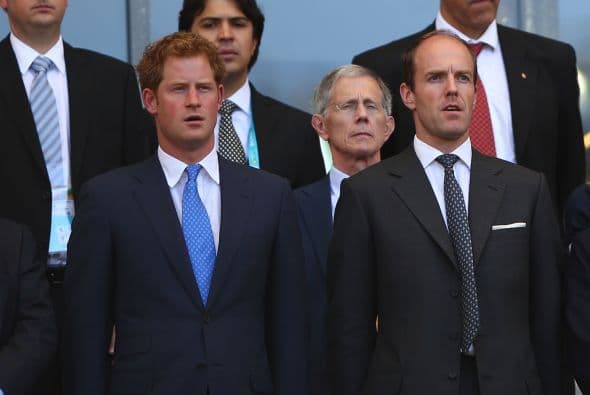 El príncipe Harry de Inglaterra asistió a los partidos del Mundial de fútbol.