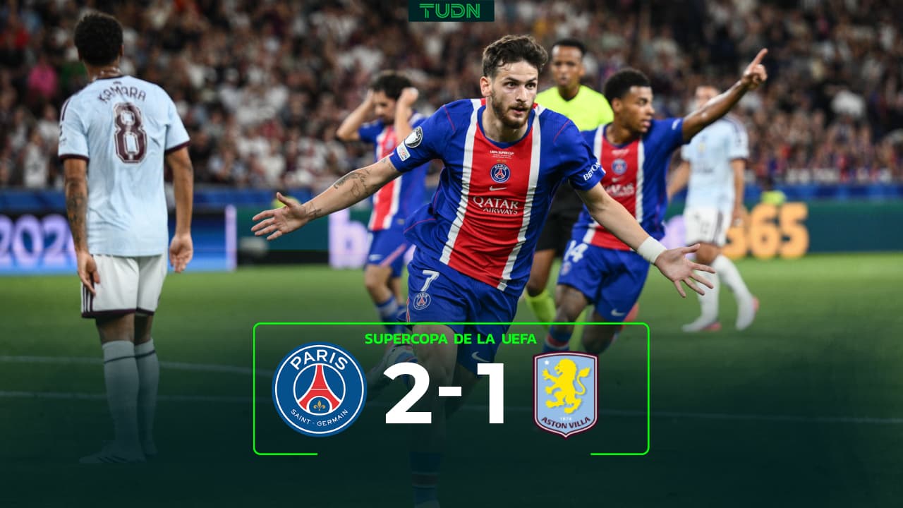 PSG derrota al Aston Villa y es bicampeón de la Supercopa de Europa