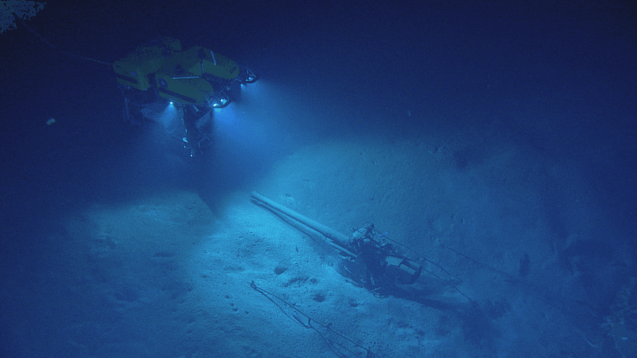 Los restos de ambas embarcaciones que reposan en el fondo del Golfo de México fueron fotografiados en 2014 por el equipo del explorador The E/V Nautilus.
<br>