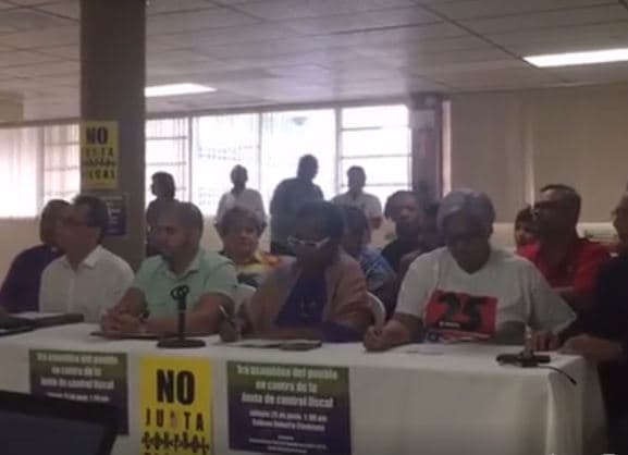 Hacen llamado para una asamblea de pueblo y desobediencia civil contra la junta de control fiscal