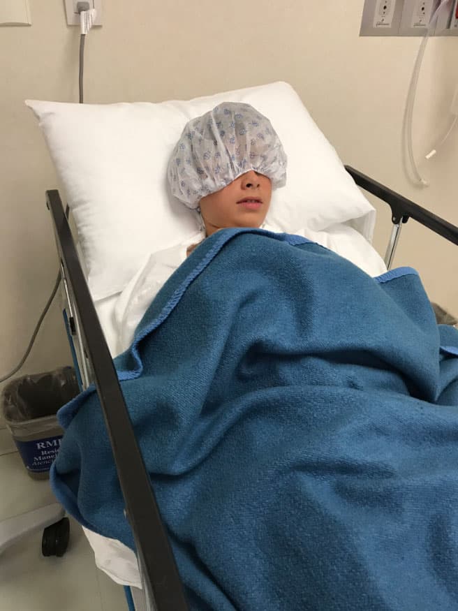 En agosto de 2017 tuvo que llevar a Carlo al nosocomio, según lo informó la actriz a través de su cuenta de Twitter.