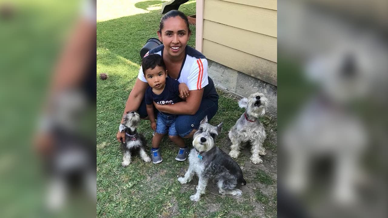 "Nana, Buzz, Lady #hijosperrunosy Diego #hijohumano😍 mis amores chiquitos". Vanessa Roldán