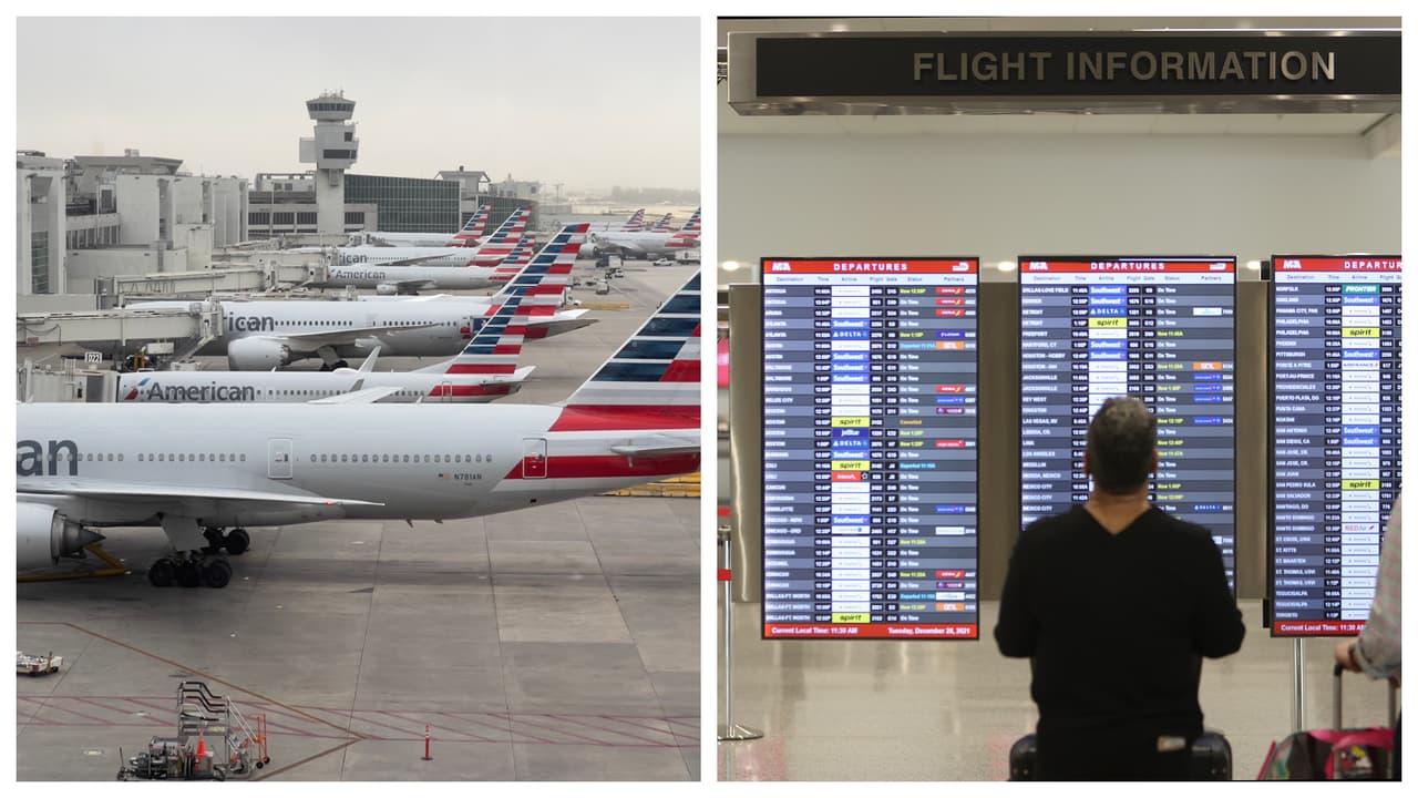 Reportan cientos de vuelos cancelados en aeropuertos del sur de Florida por clima extremo