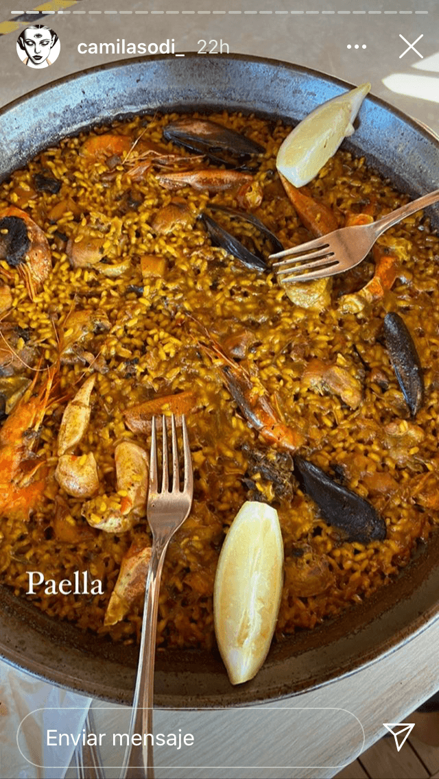 También ha publicado los manjares que ha degustado en sus días de descanso.
<br>