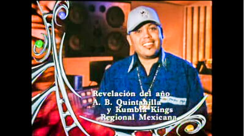 AB Quintanilla y los Kumbia Kings fueron la Revelación del Año en la categoría Regional Mexicana. No pudieron estar presentes pero enviaron un video de agradecimiento.