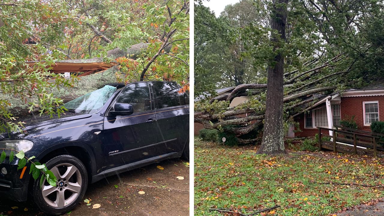 El Departamento de Bomberos de Conover, al oeste de Carolina del Norte, compartió algunas imágenes de los estragos causados por la tormenta tropical Zeta.