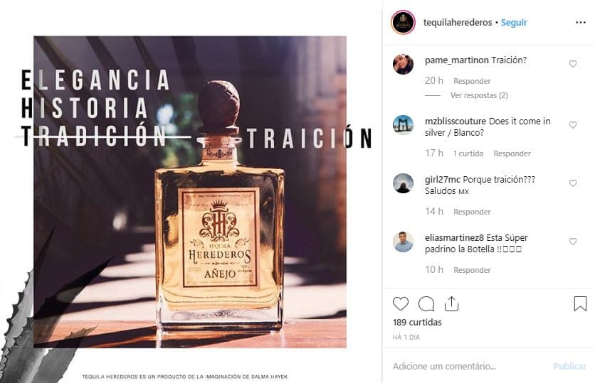 "Un nuevo tipo de tequila", se lee al pie de esta instantánea, la primera publicada en el sitio oficial del producto.