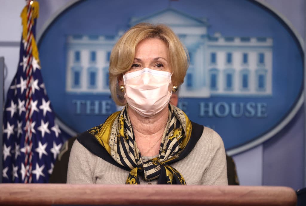 La doctora Birx durante una conferencia de prensa en la Casa Blanca en el mes de noviembre.