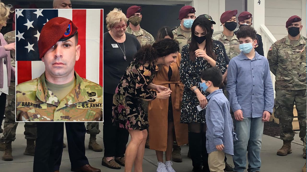 La familia de un sargento hispano, fallecido en Afganistán, recibió las llaves de su nueva casa en Wendell, Carolina del Norte.