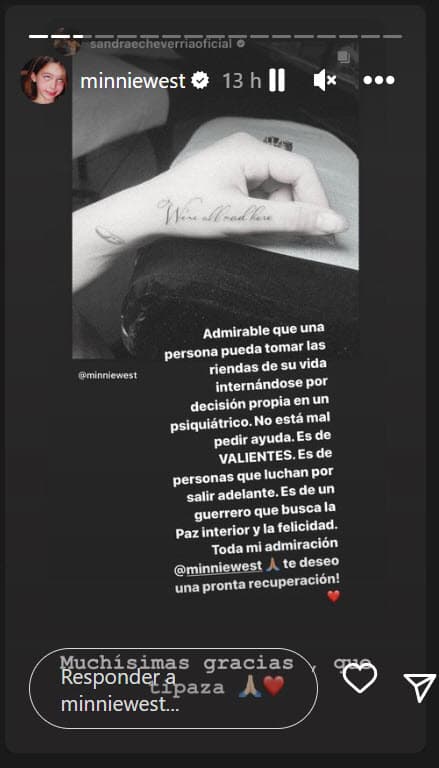 Sandra Echeverría, quien protagonizó la serie 
<b><a href="https://vix.com/es-es/detail/series-3788?utm_medium=internal_referral&utm_source=univision&utm_campaign=breaking_news&utm_content=ed_entertainment&utm_term=slideshow" target="_blank">María Félix: La Doña, que puedes ver en ViX+</a></b>, también reaccionó ante la decisión de su colega. 
<br>