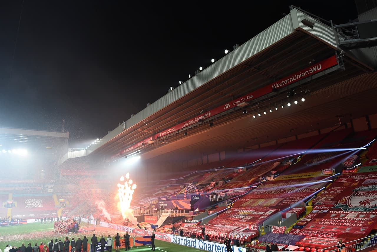 Las mejores imágenes de los festejos del los campeones de la Premier League 2019-2020.